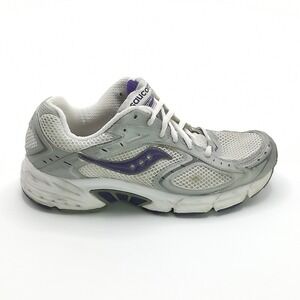 Saucony Shoes Womens Sneaker Prestige Running White‎ Silver Purple XT-600 8.5